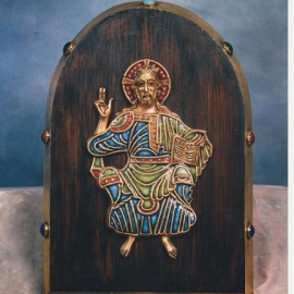 Pantocrátor sobre tabla